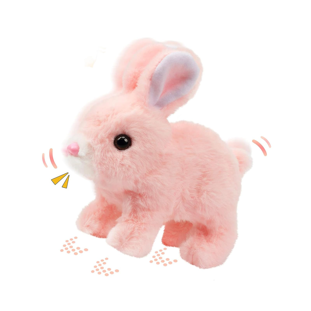 KEHOO hopping bunny toy with pink-lined ears for Easter play.