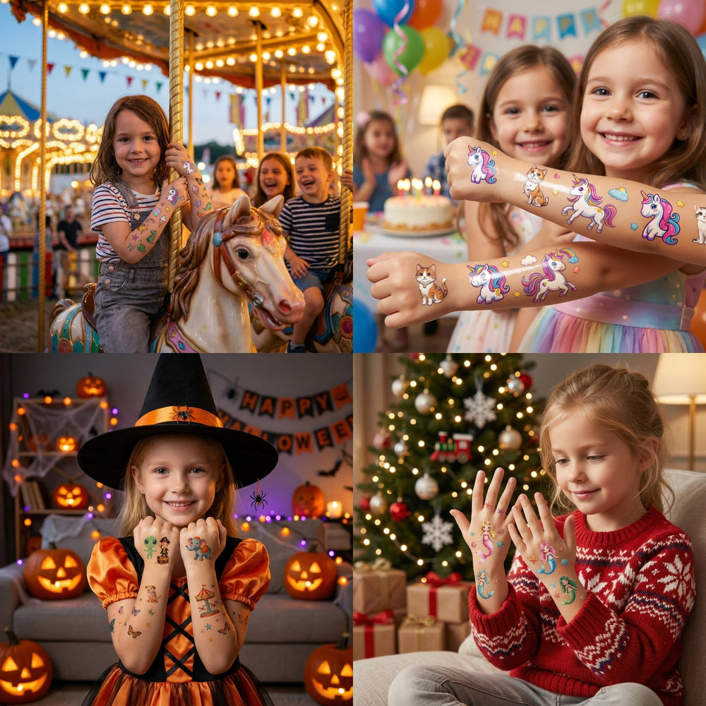 Keikihipa Tattoos jungle animals designs energize party favor moments.