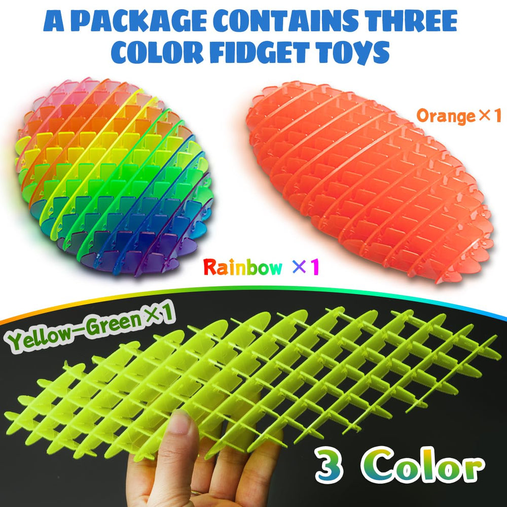 KEJIH fidget worm toy orange variant promotes quiet squeezing.