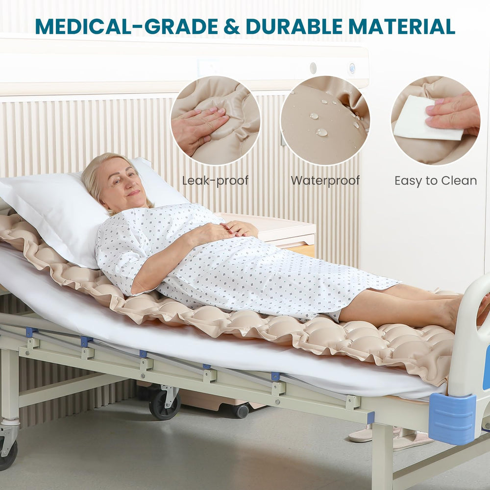 Kekoy mattress pad highlights 130 air cells delivering adaptive support.
