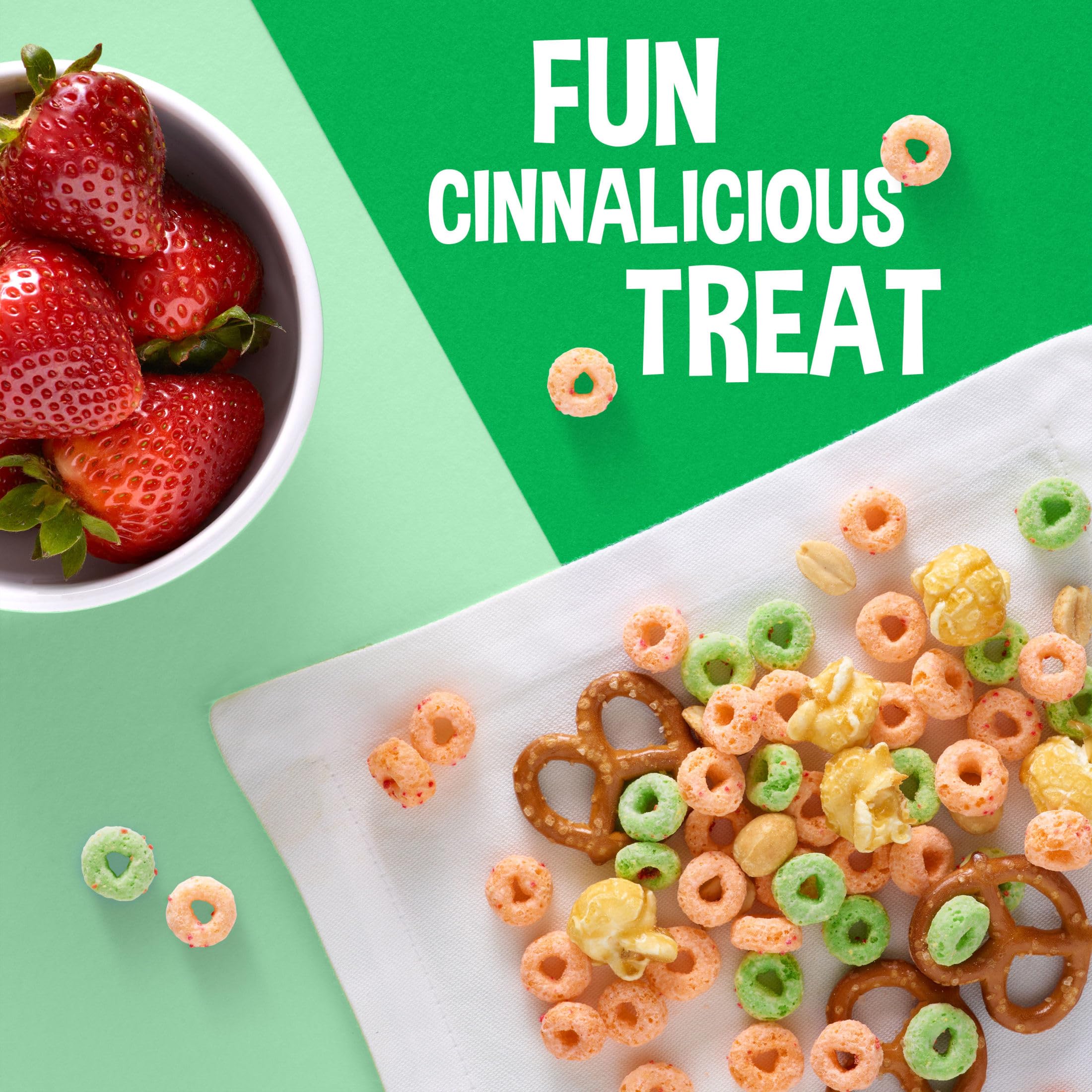 Kellogg's Apple Jacks cereal-loops closeup in vibrant colors.