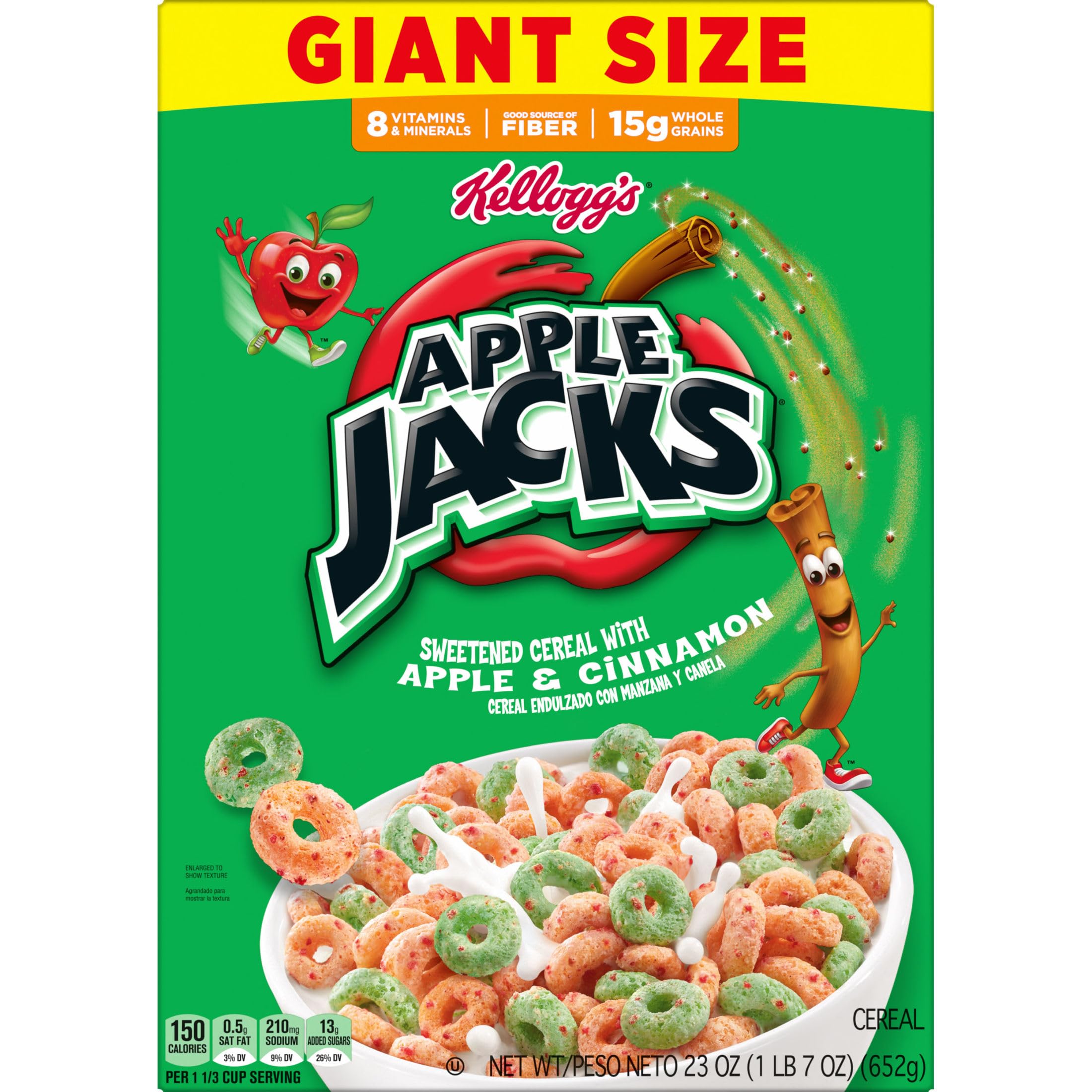 Kellogg's Apple Jacks family-breakfast setup with milk and smiles.