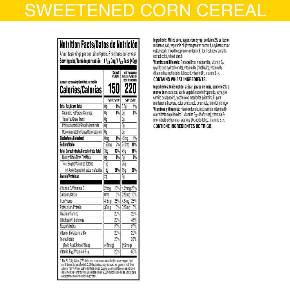 Kellogg's Corn Pops crunchy bowl with milk showing the crispy texture for breakfast