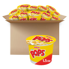 Kellogg's Corn Pops Cups front packaging showing 12 cups for easy breakfasts.