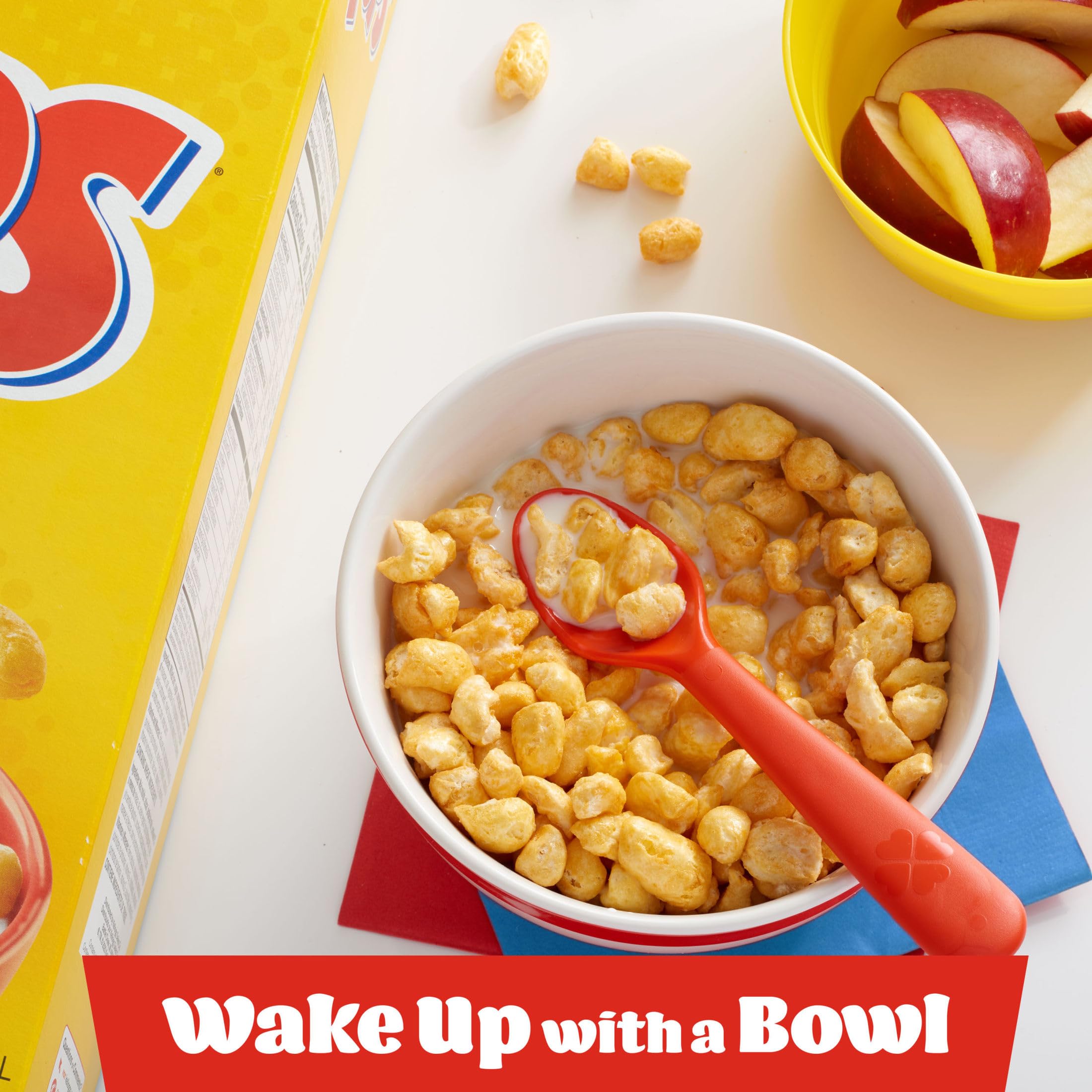 Kellogg's Corn Pops giant size box on shelf for family breakfast option.