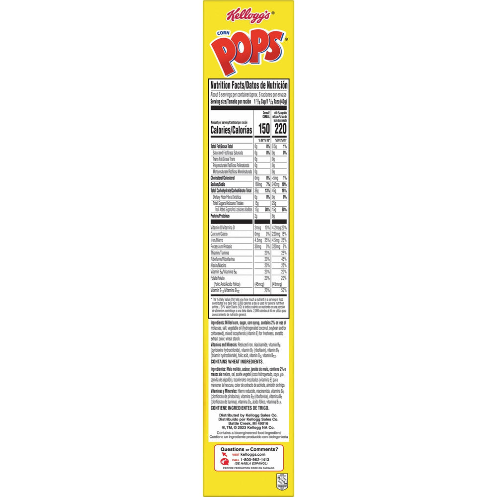 Kellogg's Corn Pops pour into a bowl highlighting puffed texture for quick mornings