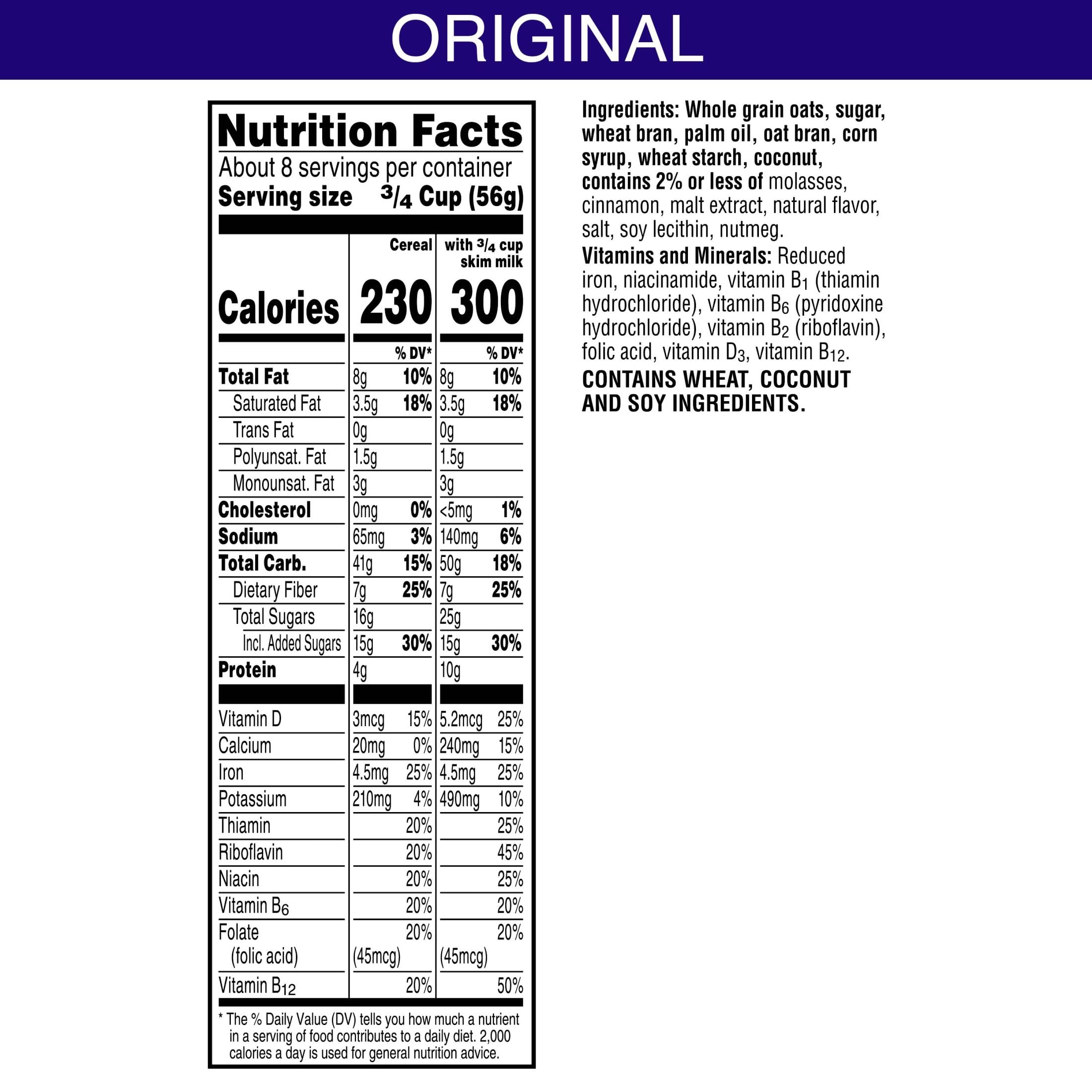 Kellogg's Cracklin' Oat Bran dry bowl with crispy clusters