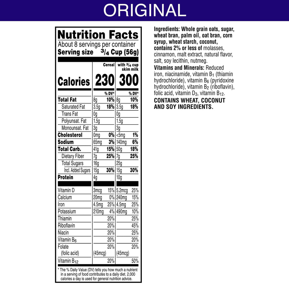 Kellogg's Cracklin' Oat Bran dry bowl with crispy clusters