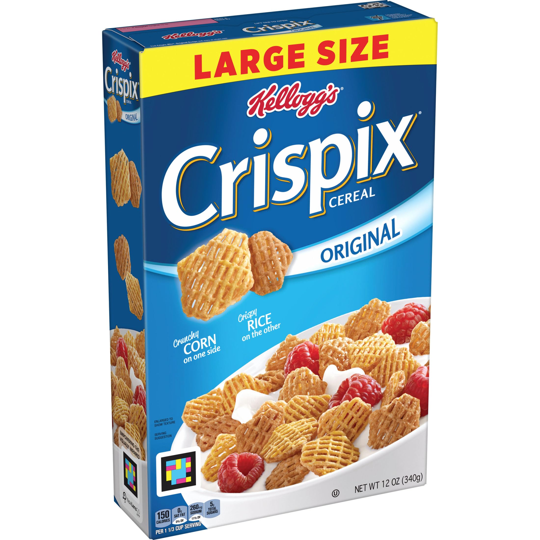 Kellogg's Crispix cereal in a bowl with milk for a crunchy morning