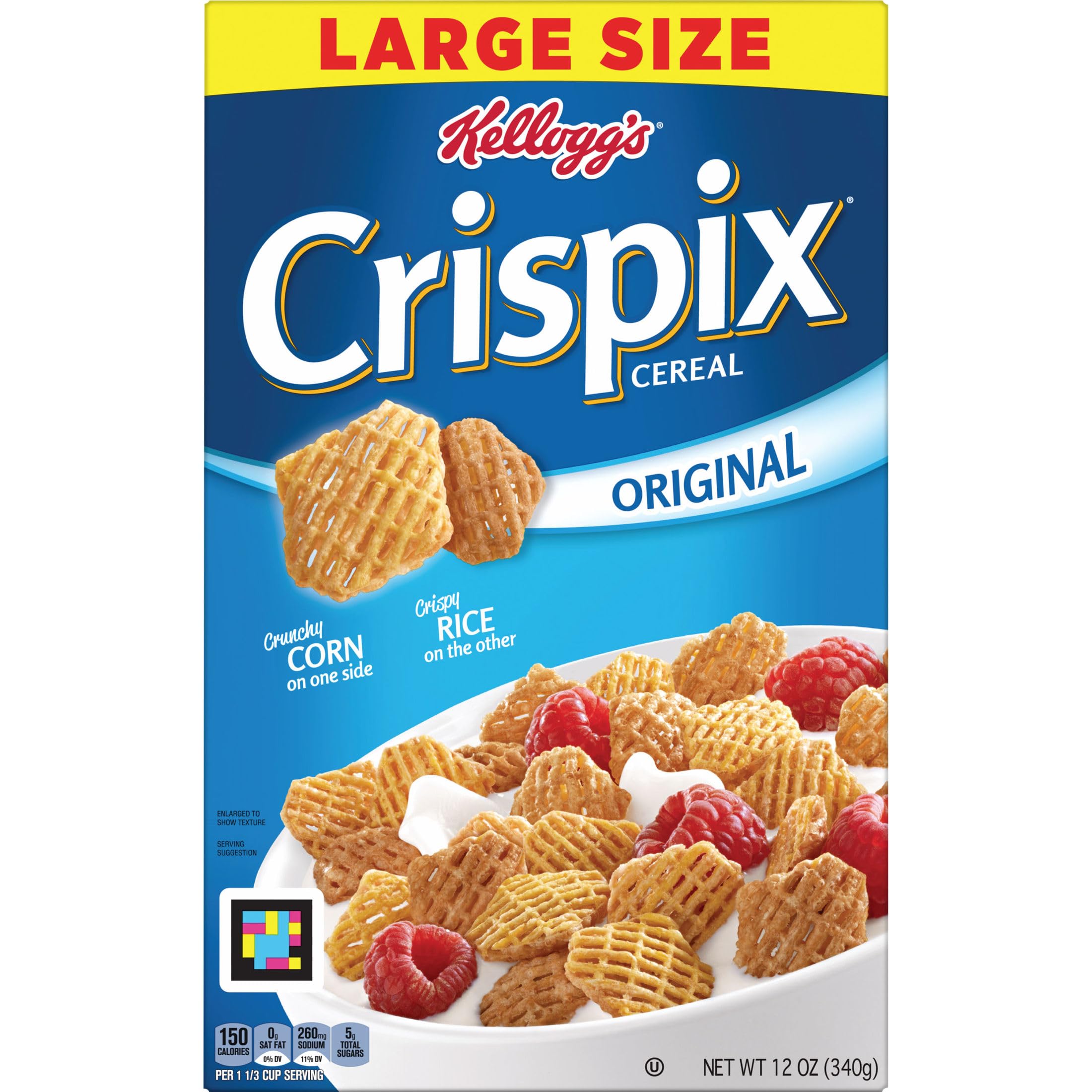 Pour Kellogg's Crispix with milk to emphasize the double-texture experience