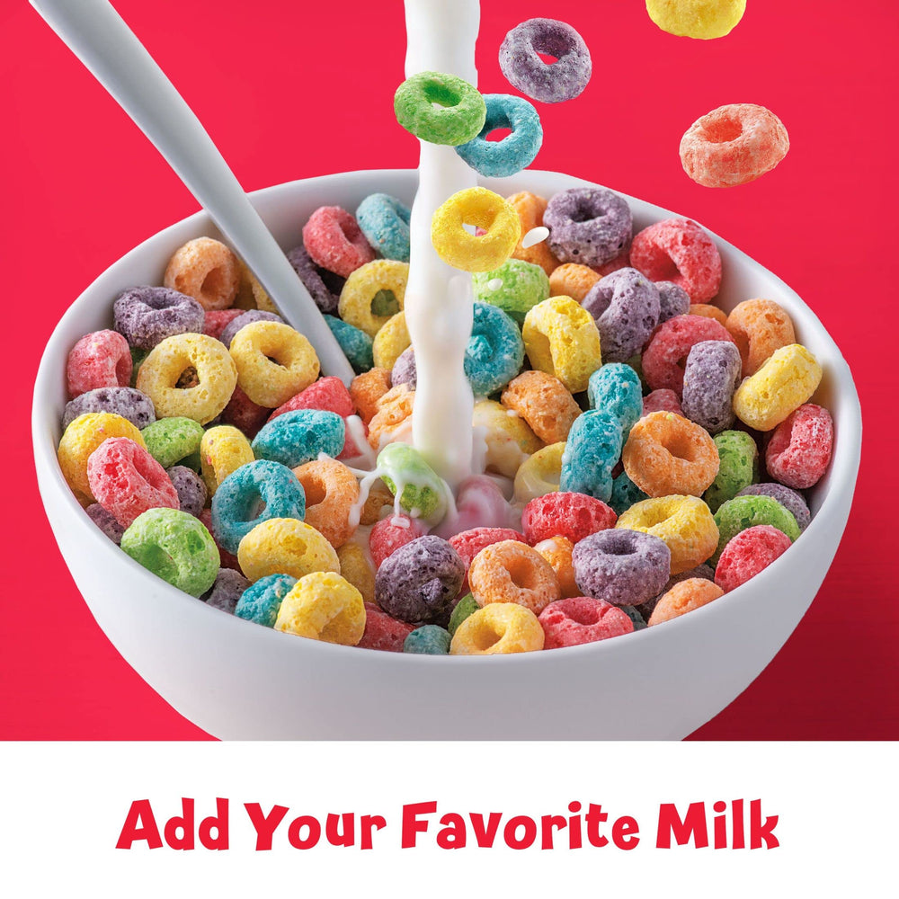 Kellogg's Froot Loops Cups kid-friendly snack travels well.