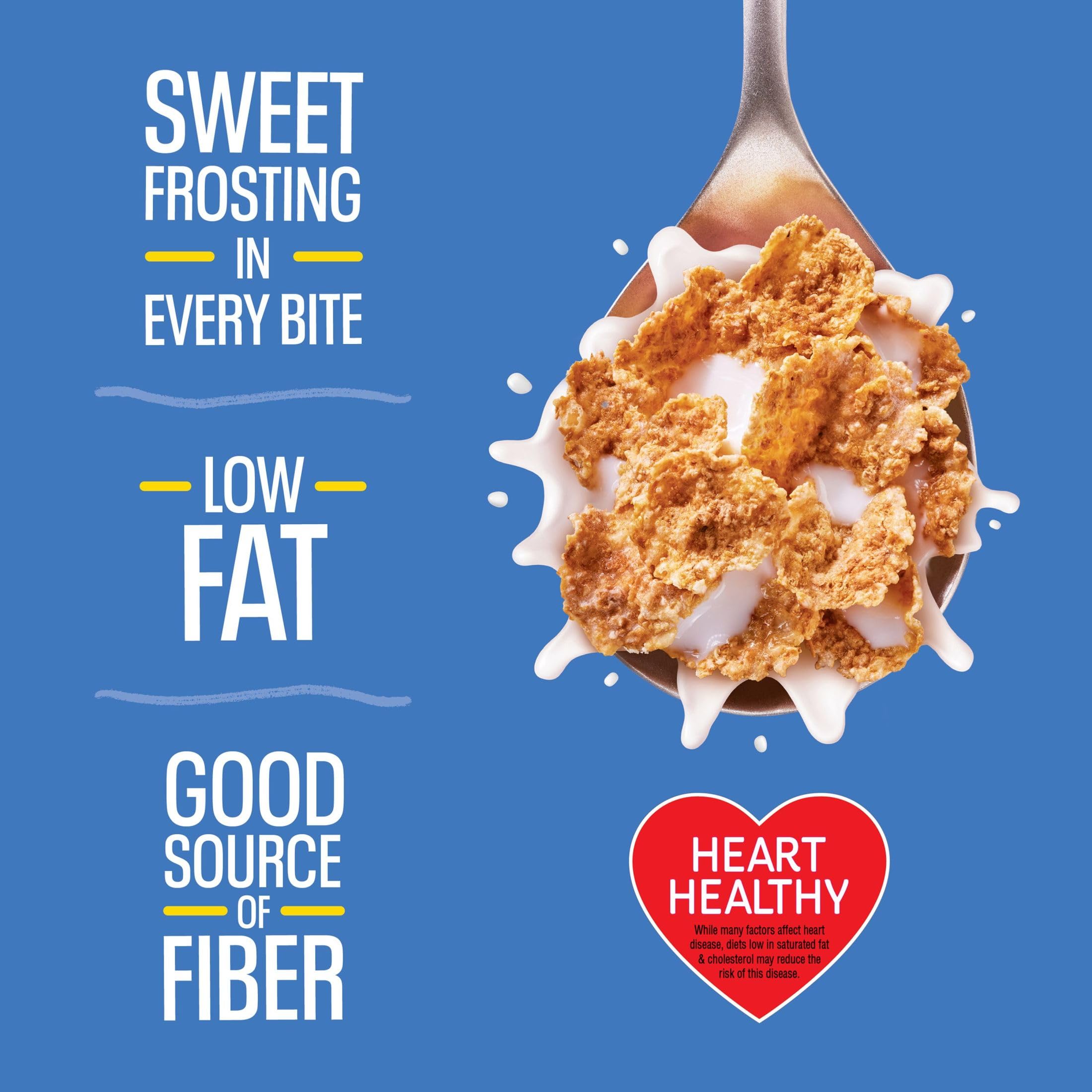 Kellogg's Frosted Bran spoon with a scoop of cereal ready for breakfast