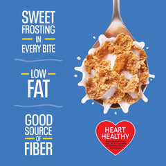 Kellogg's Frosted Bran spoon with a scoop of cereal ready for breakfast