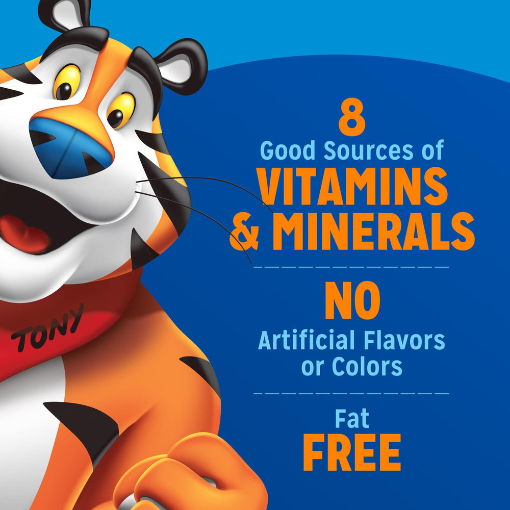 Kellogg's Frosted Flakes cups nutrition highlights eight vitamins and minerals.