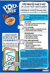 Breakfast table with Kellogg's Pop-Tarts unfrosted brown sugar cinnamon.