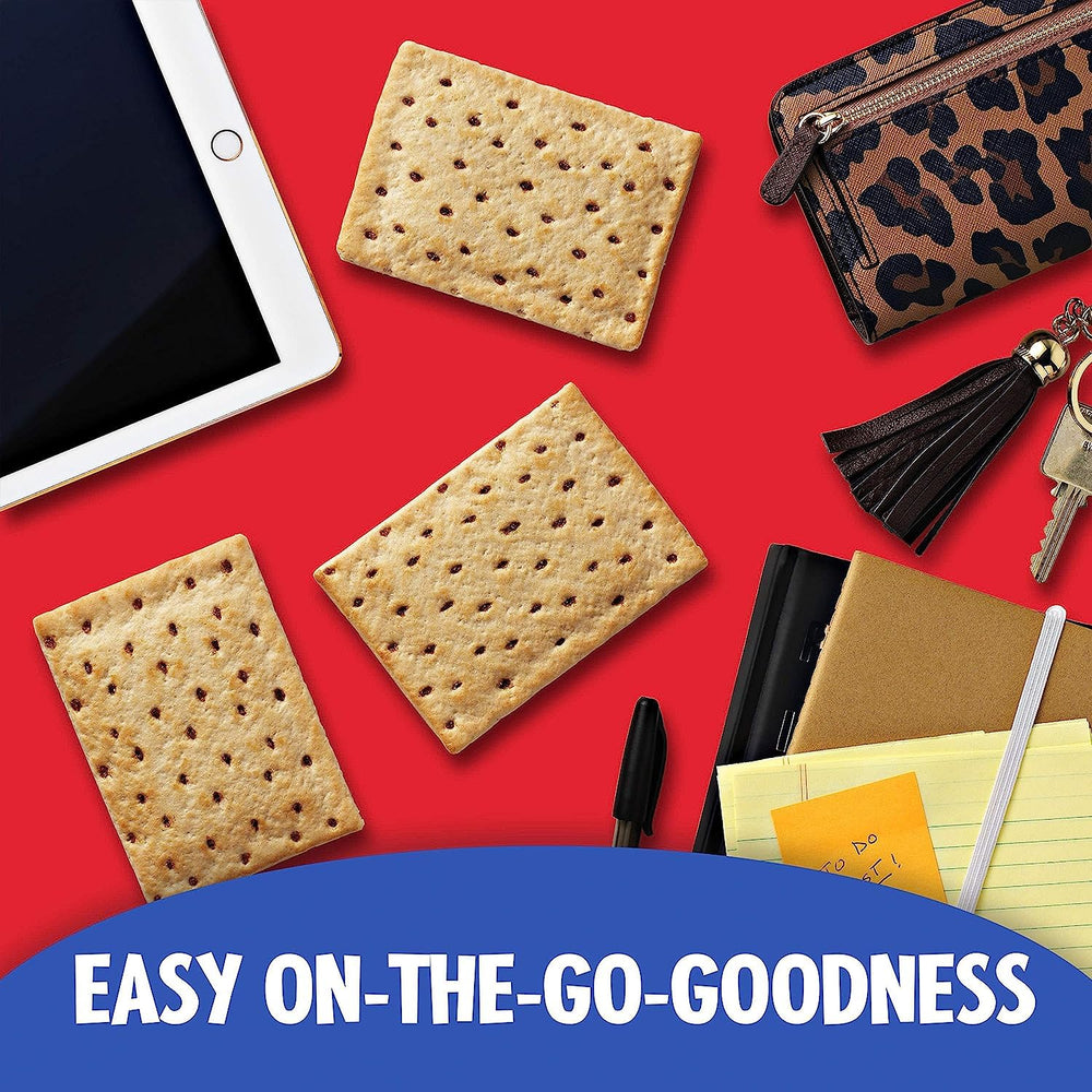 Milk beside Kellogg's Pop-Tarts unfrosted brown sugar cinnamon for dipping.