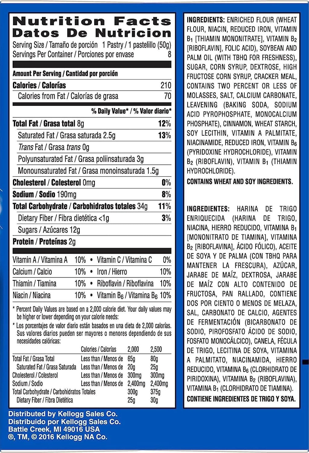 Kellogg's Pop-Tarts unfrosted brown sugar cinnamon open pack ready for grab-and-go snacks.