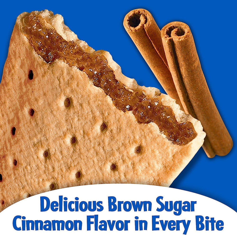 Travel-friendly Kellogg's Pop-Tarts unfrosted brown sugar cinnamon snack.