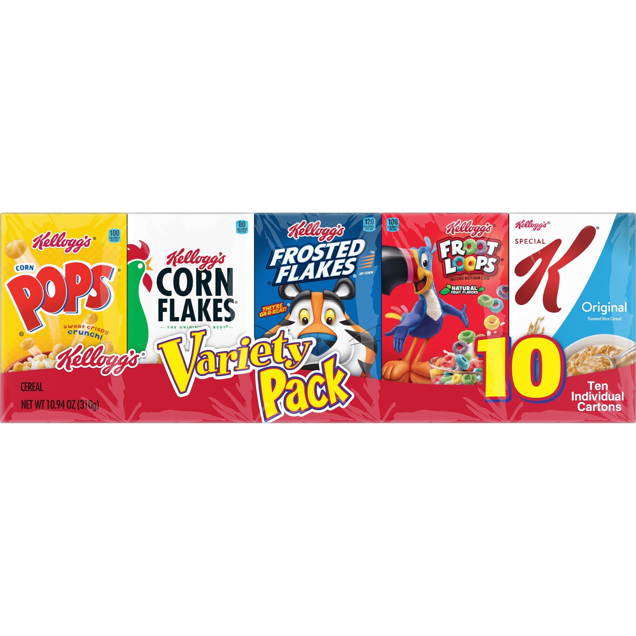 Kellogg's Rice Krispies box featuring snap-crackle-pop texture.