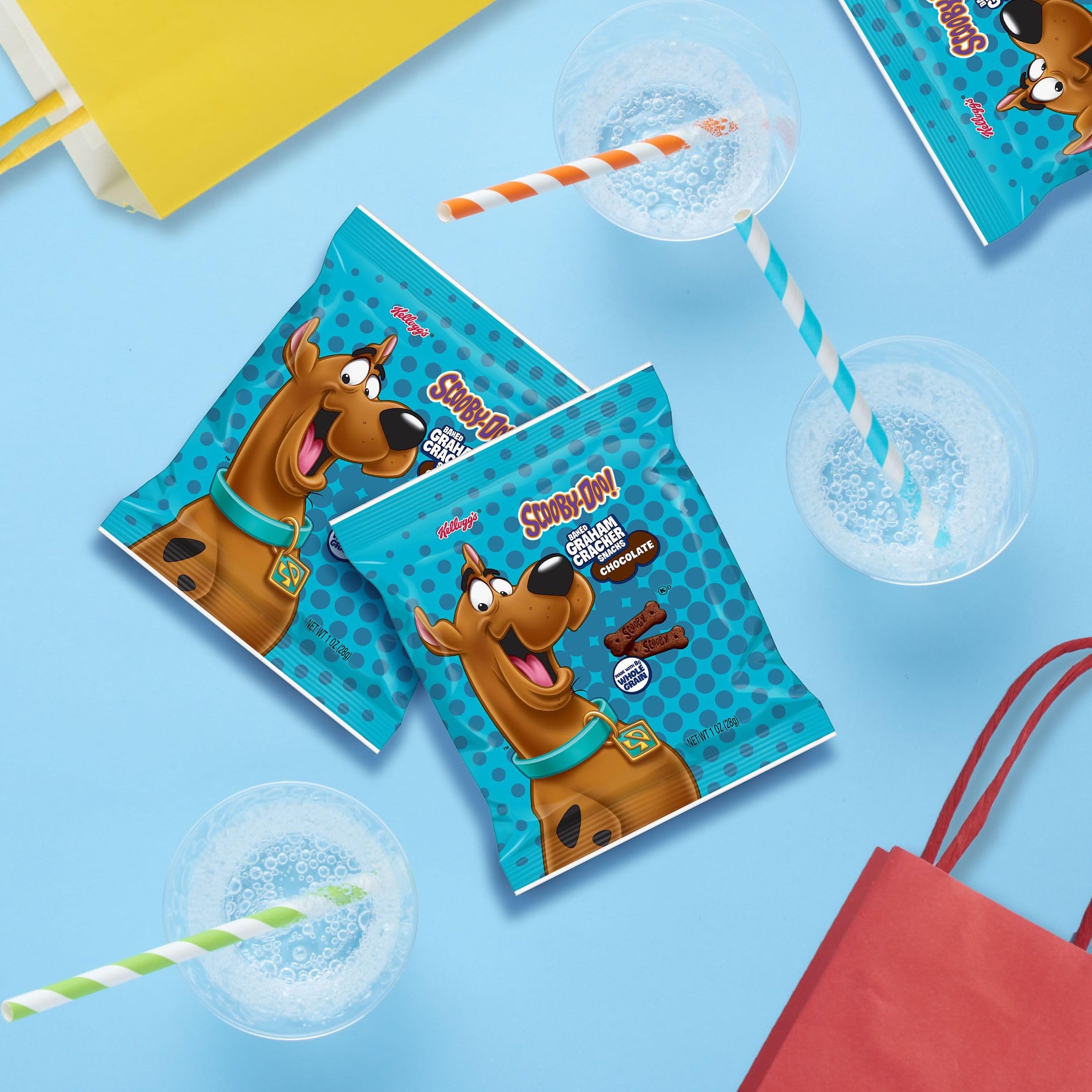 Kellogg's Scooby-Doo graham crackers with 8g whole grains for a satisfying crunch.
