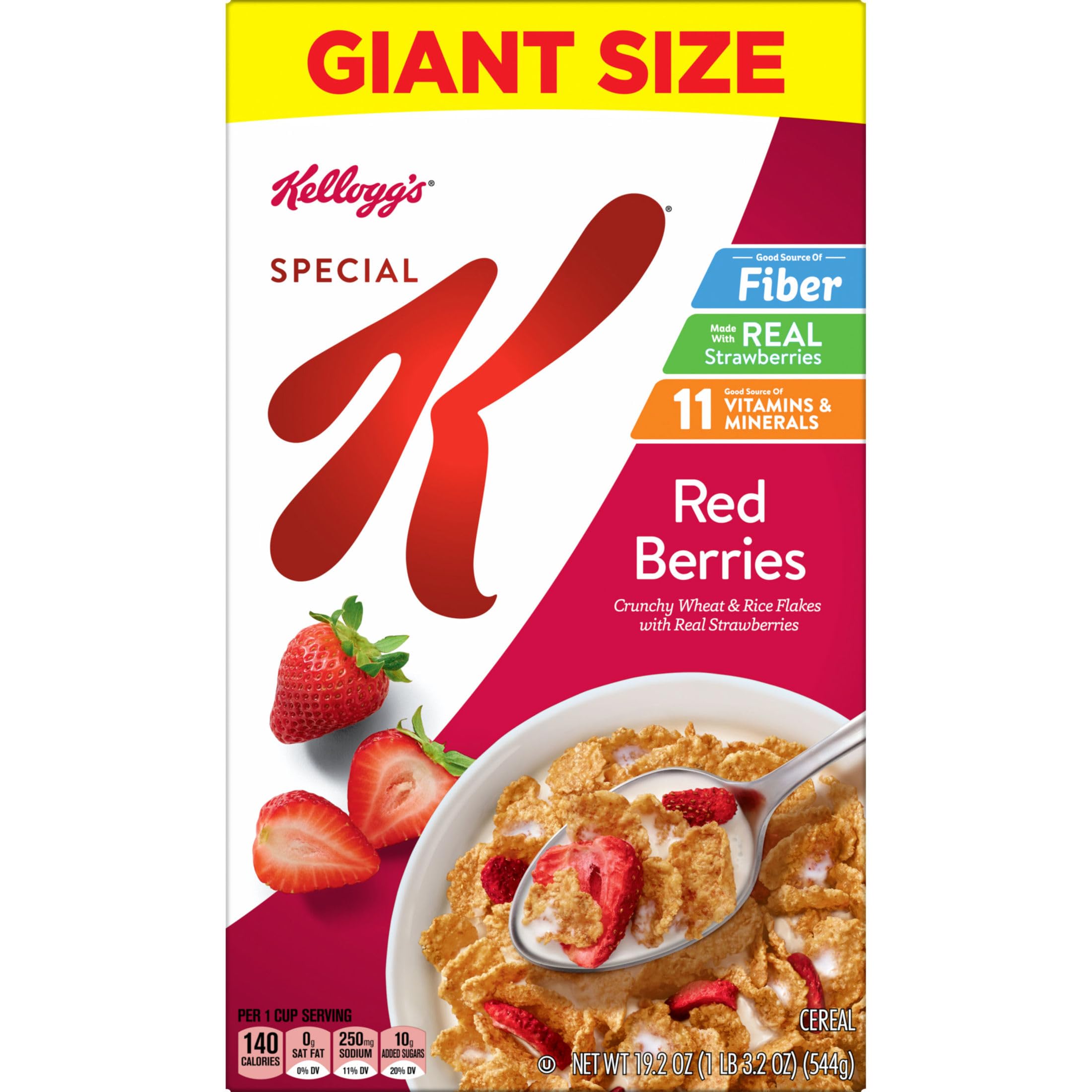 Special K Red Berries with dairy-free milk for a balanced breakfast.