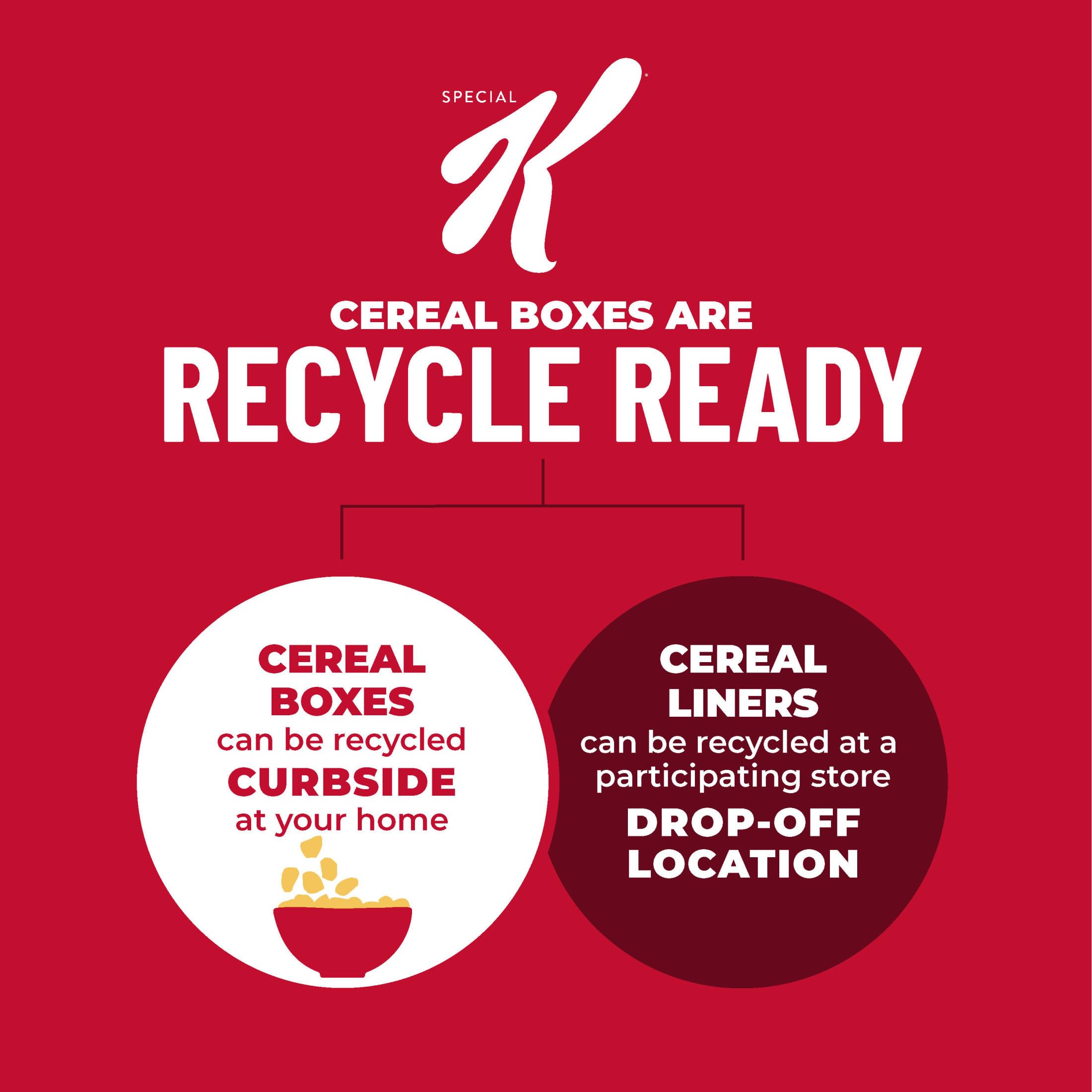 Real strawberry slices in Special K Red Berries cereal enhance crunch.