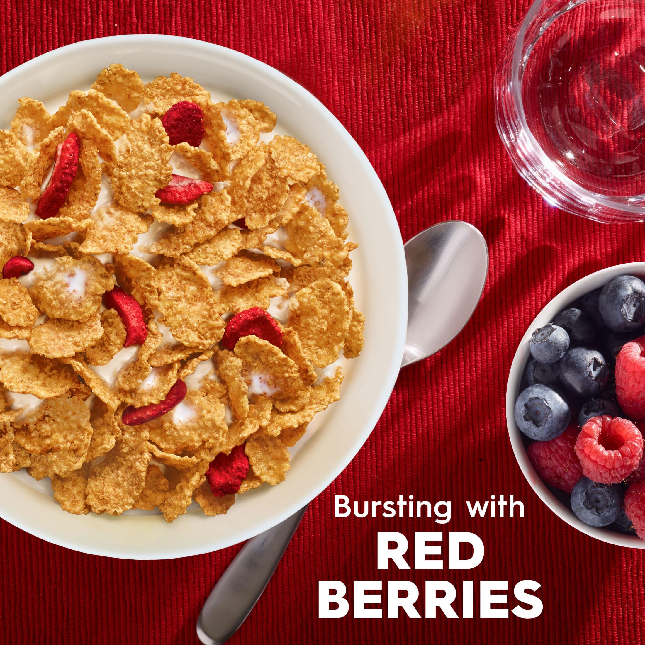 Giant 19.2 oz box of Kellogg's Special K Red Berries for family mornings.