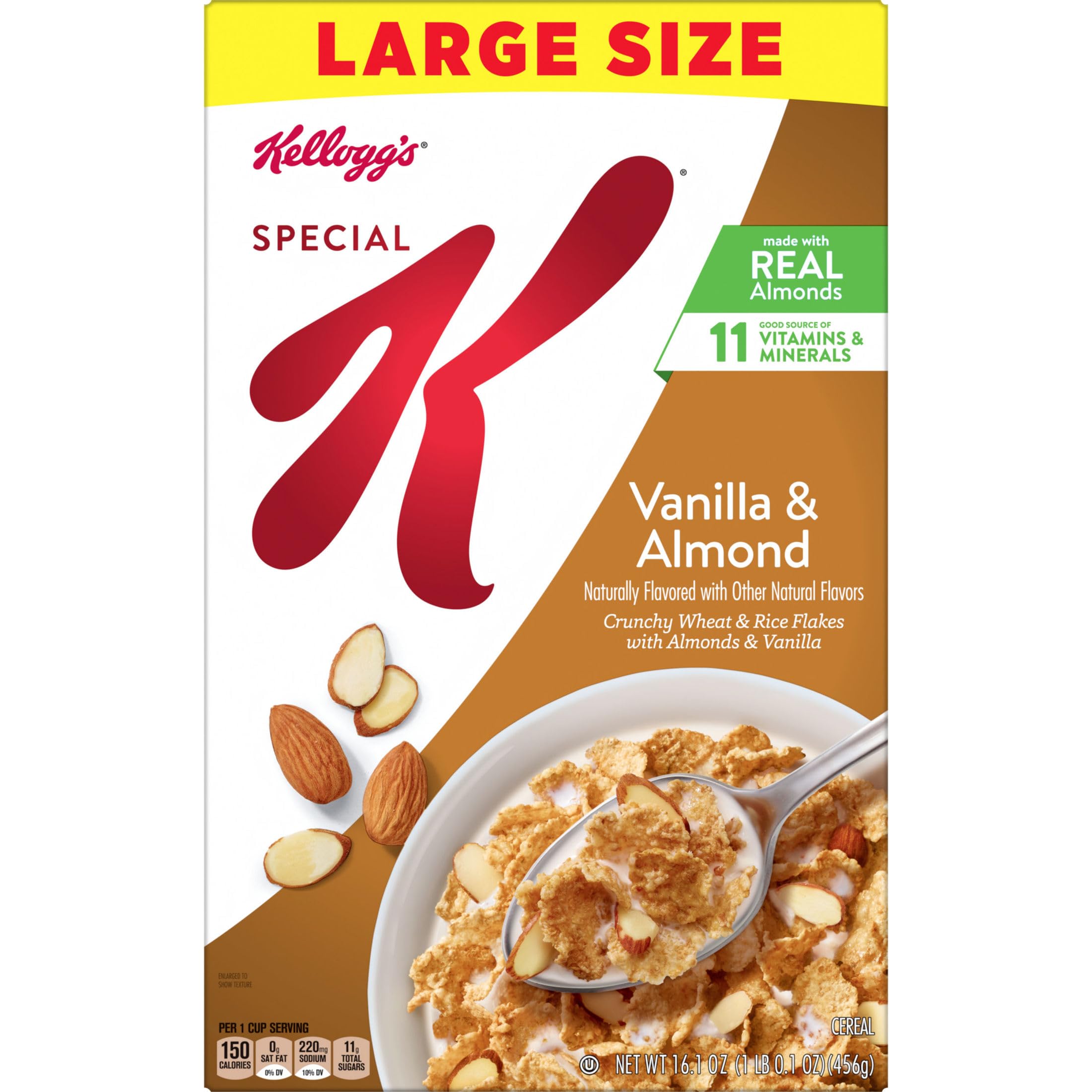 Kellogg's Special K vanilla almond cereal with milk for a quick morning