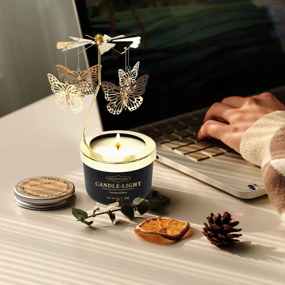 Kelly's Custom Candles plant-fragrance soy wax offers a light botanical scent.