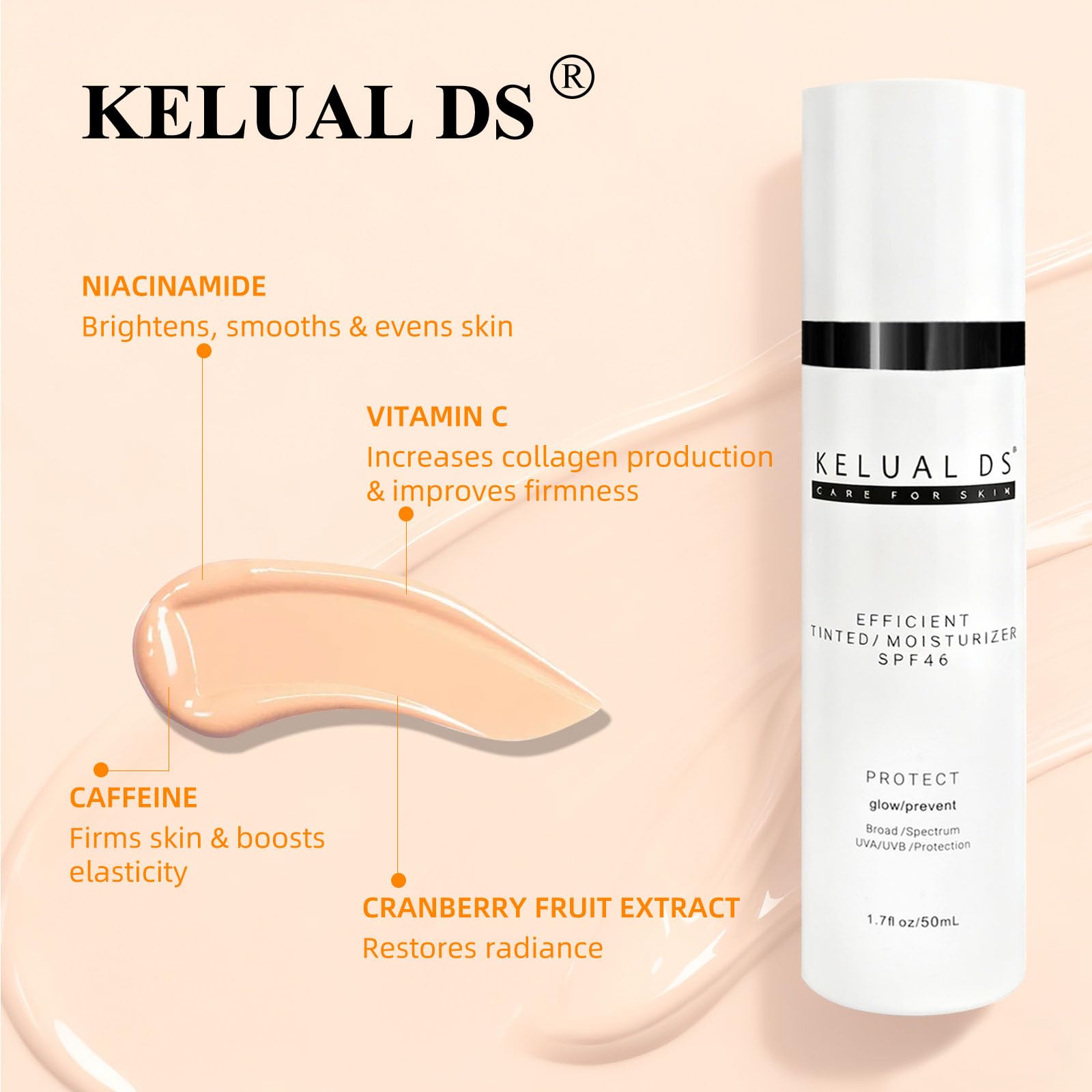 Front view of KELUAL DS compact tube and box for easy storage.