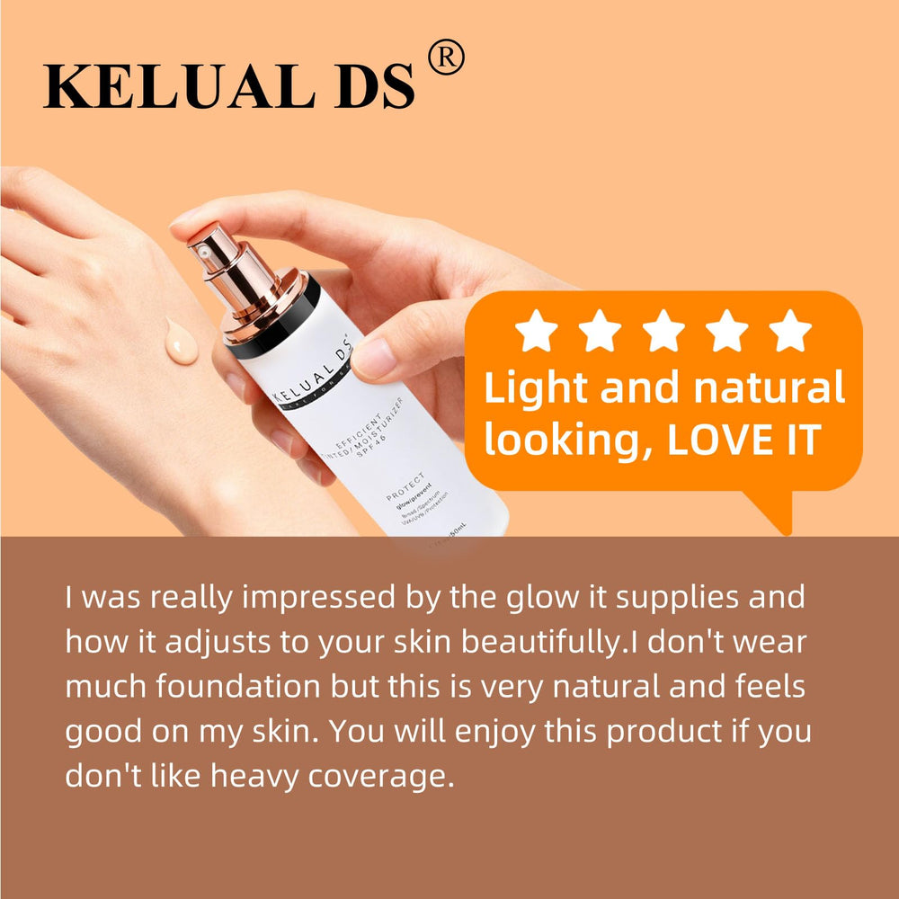 KELUAL DS universal tinted moisturizer swatch illustrating natural blend.