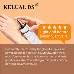KELUAL DS universal tinted moisturizer swatch illustrating natural blend.