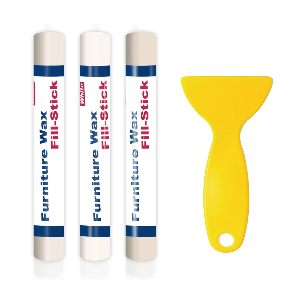Kenbry wood filler sticks white fill stick concealing scratches on a tabletop