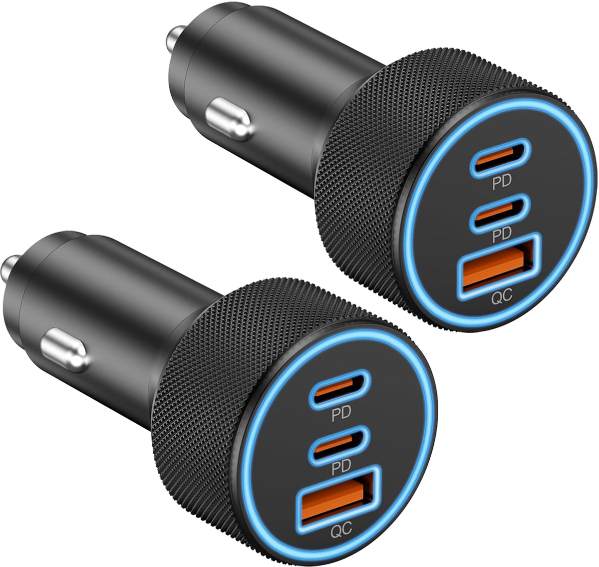 KENHAO 67W USB-C car charger front view for on-the-go fast charging
