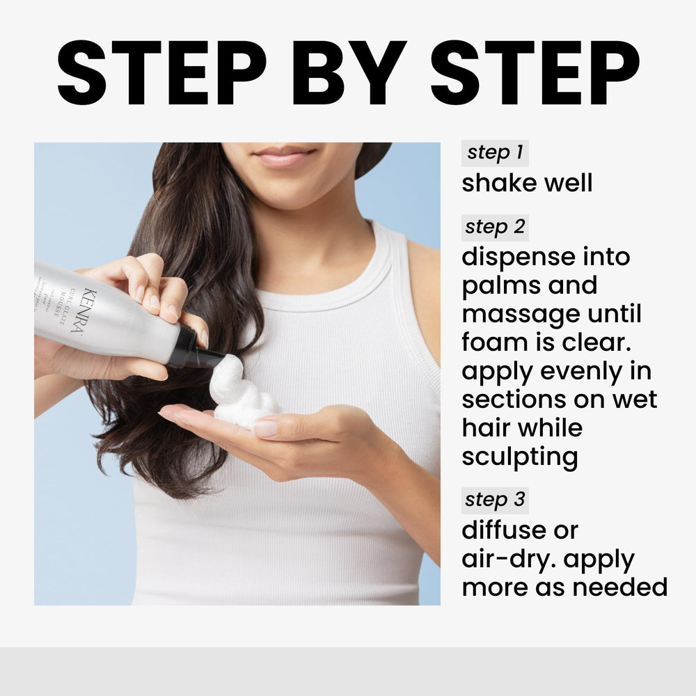 Kenra Curl Glaze Mousse 13 resists humidity for easy styling.