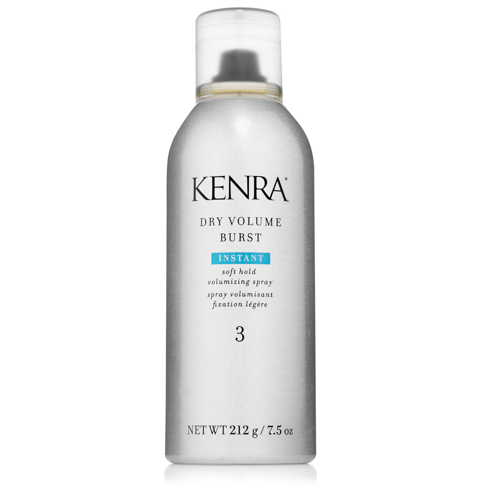 Kenra Dry Volume Burst 3 bottle highlighting instant lift for voluminous hair