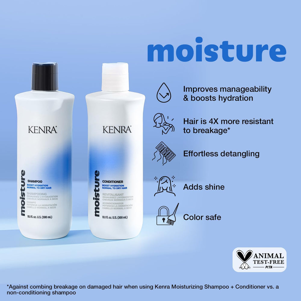 Kenra Moisture Conditioner bottle offering detangling for effortless styling.