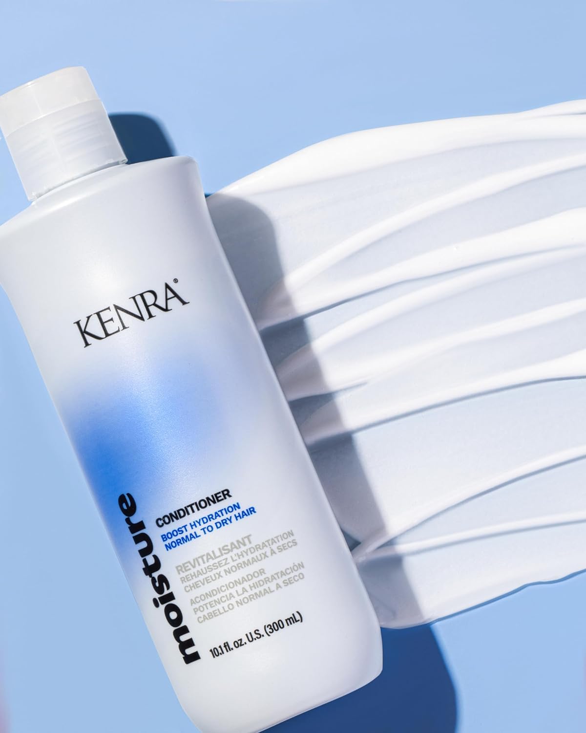 Close-up of Kenra Moisture Conditioner pump demonstrating lightweight nourishment.