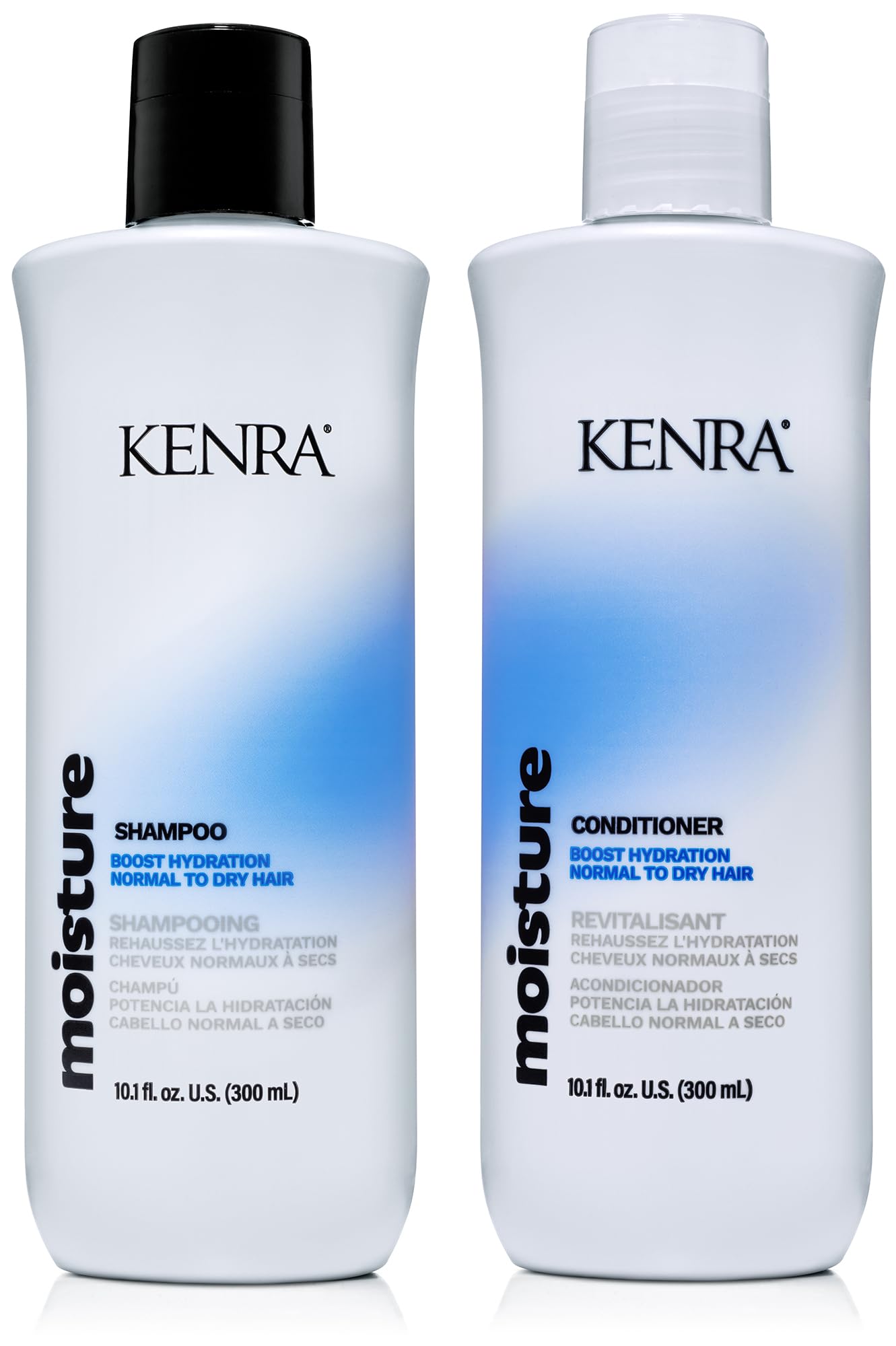 Kenra Moisture Shampoo bottle delivering hydration for smoother, more manageable hair.