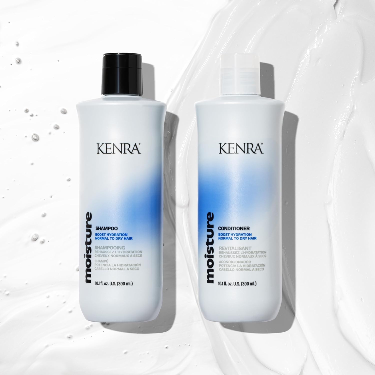 Kenra Moisture Shampoo lather close-up highlighting rich cleansing without heaviness.