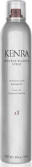 Kenra Perfect Medium Spray bottle shot shows a sleek design for controlled styling