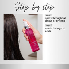Sunlight highlights hair protected from environmental stressors during daily use.
