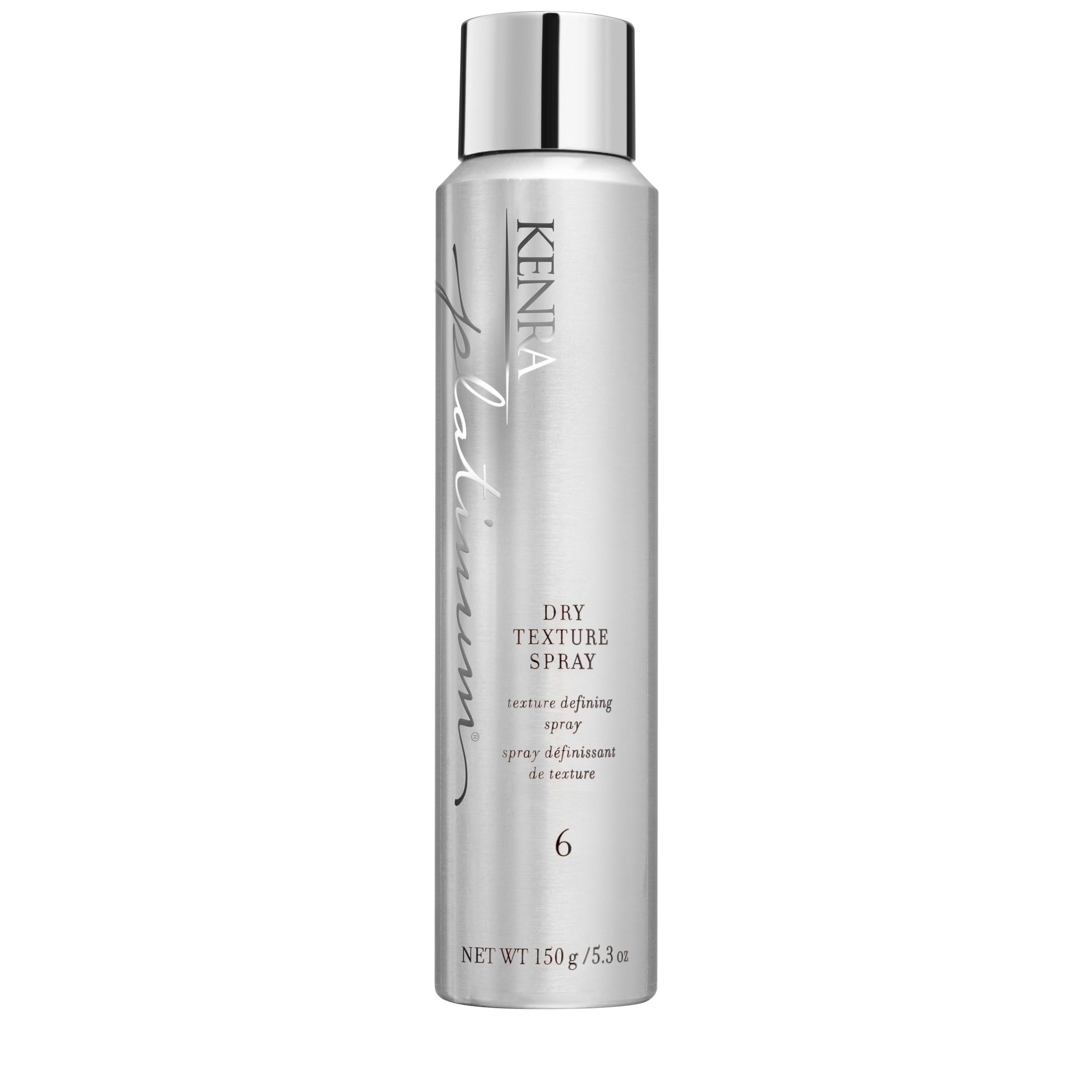 Kenra Platinum Dry Texture Spray bottle shows lightweight texture boost