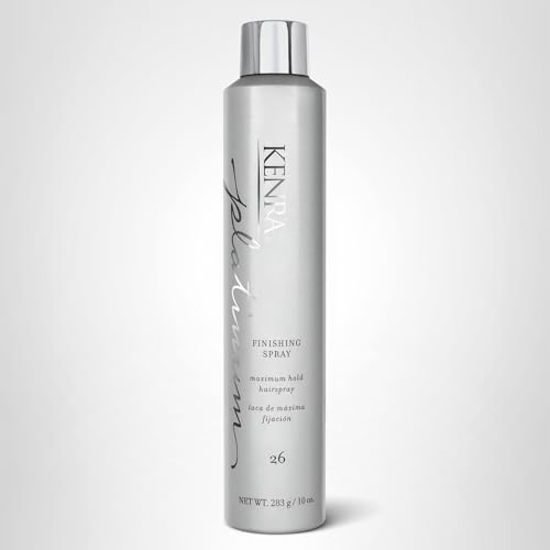 Professional styling session using Kenra Platinum Finishing Spray for a polished finish.