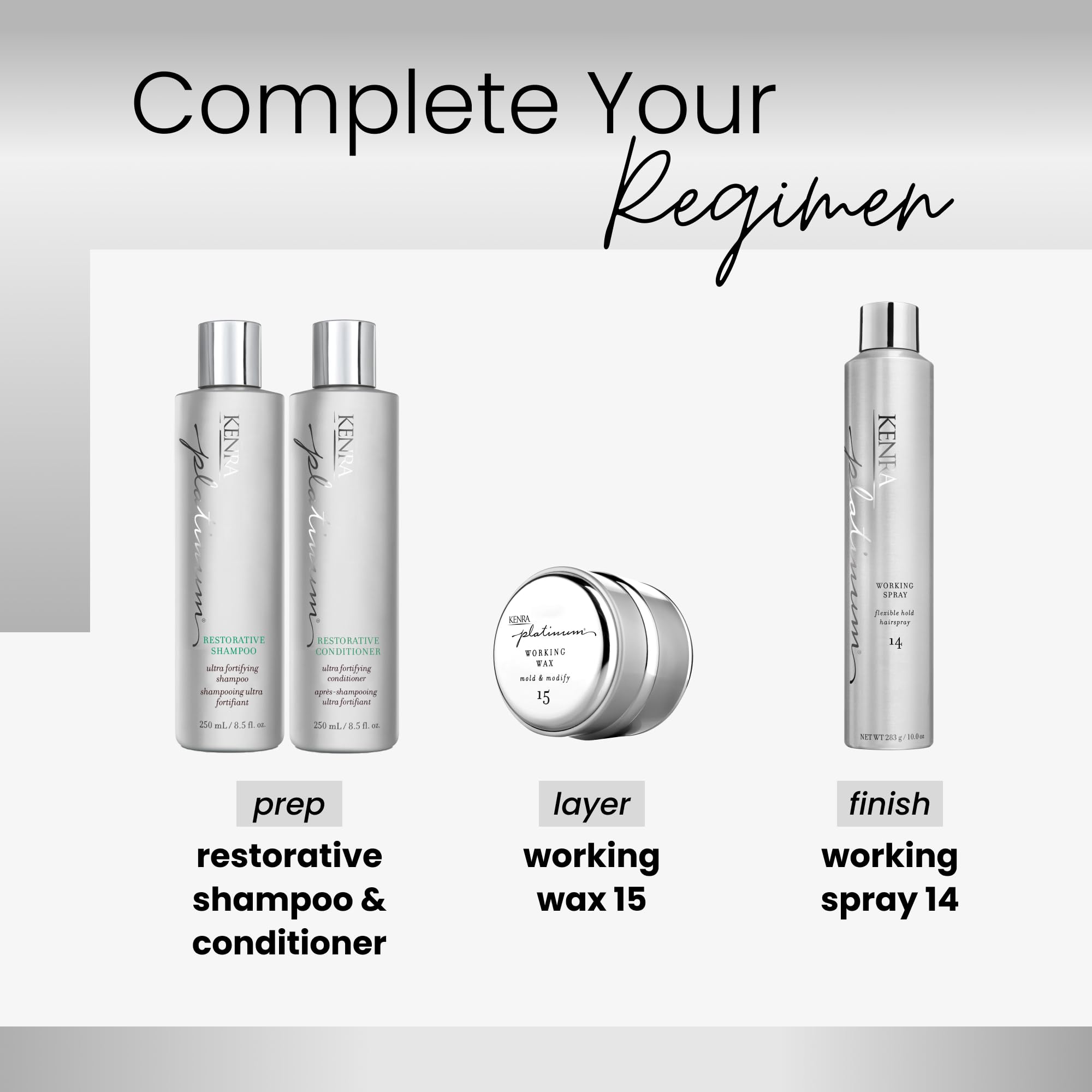 Kenra Platinum Working Spray 14 adds volume and texture for defined looks