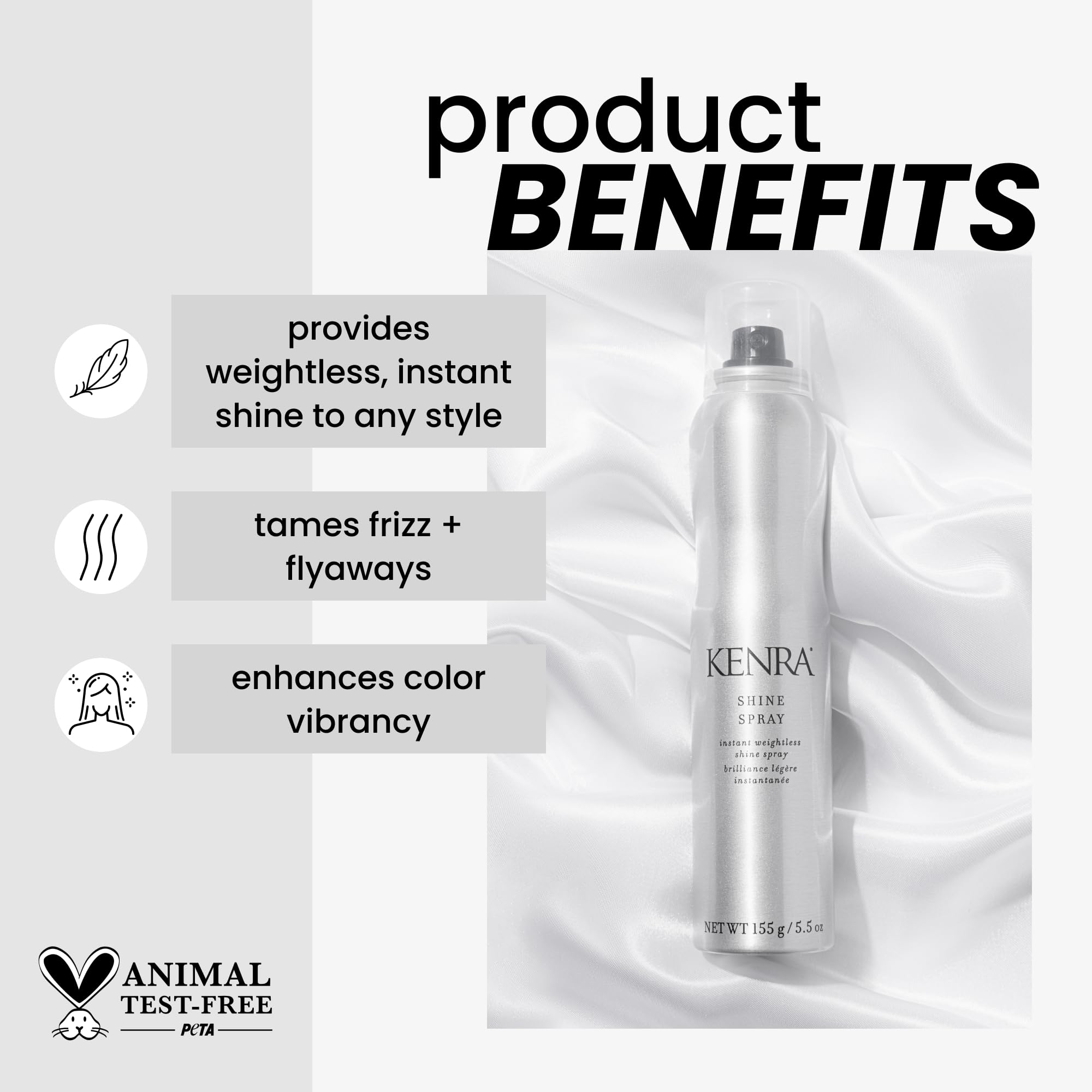 Kenra Shine Spray tames frizz and smooths flyaways