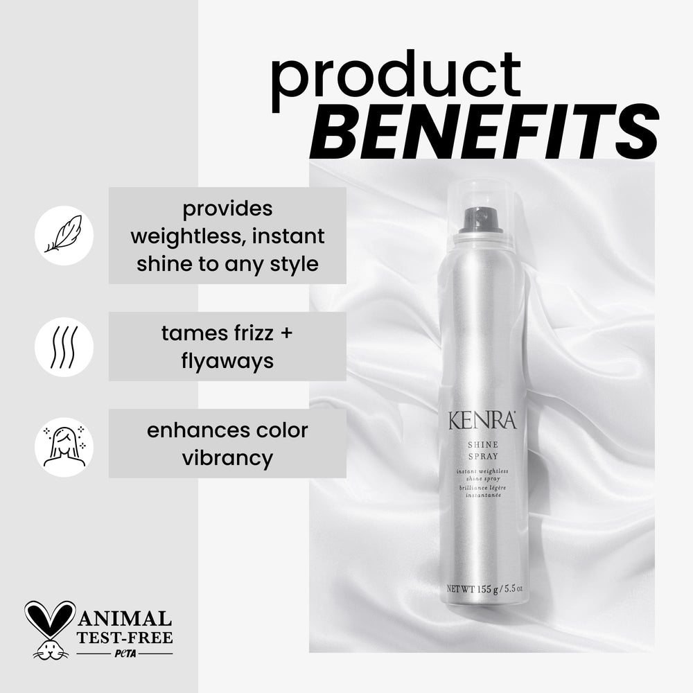 Kenra Shine Spray tames frizz and smooths flyaways