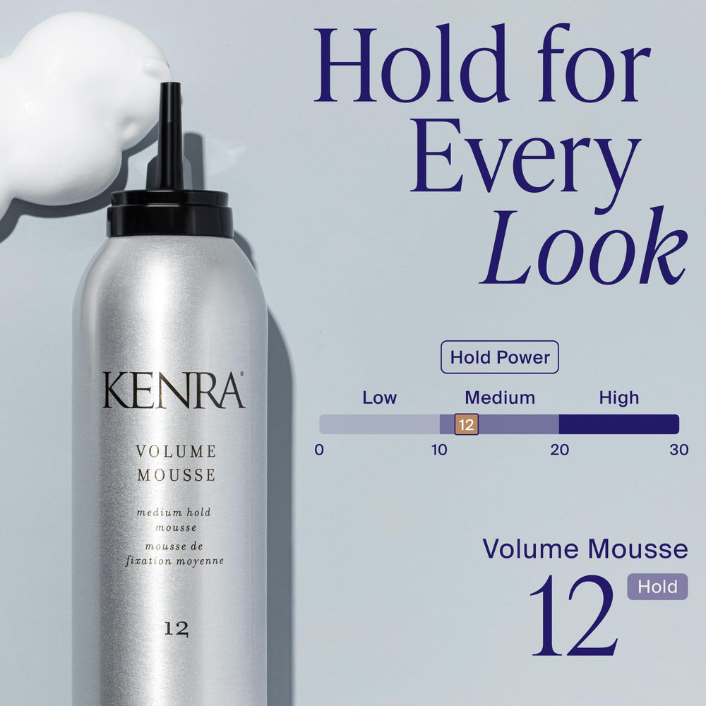 Kenra Volume Mousse 12 blow-dry styling scene for volume