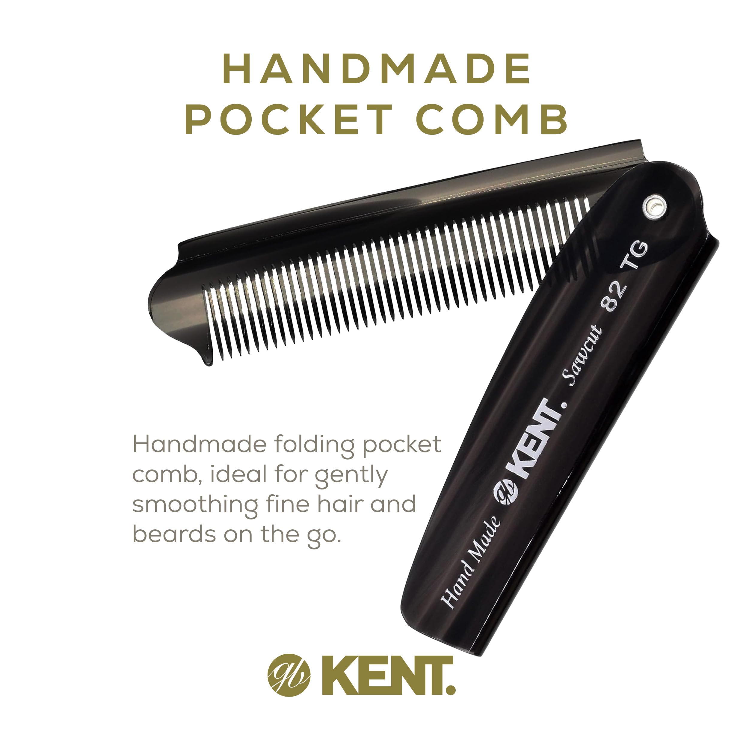 Kent 82T saw-cut teeth detail for gentle, snag-free styling