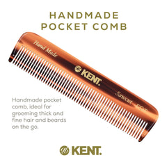 Kent A FOT tortoiseshell hand-polished edges prevent scalp snagging during use.